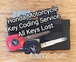 Service de codage de clés de moto Honda en cas de perte de toutes les clés